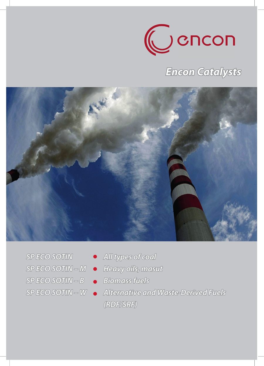 Cover of the SP ECO SOTIN combustion catalysts catalog, English edition